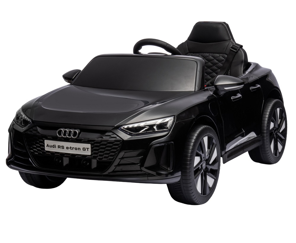 Masinuta electrica pentru copii Audi E-tron GT Black 70W cu echipare Premium si licenta, Oglinzi retrovizoare, Scaun din piele, Roti din spuma Eva,Lumini LED,Centura de siguranta,Mufa MP3,slot USB,Card microSD,Bluetooth - 6