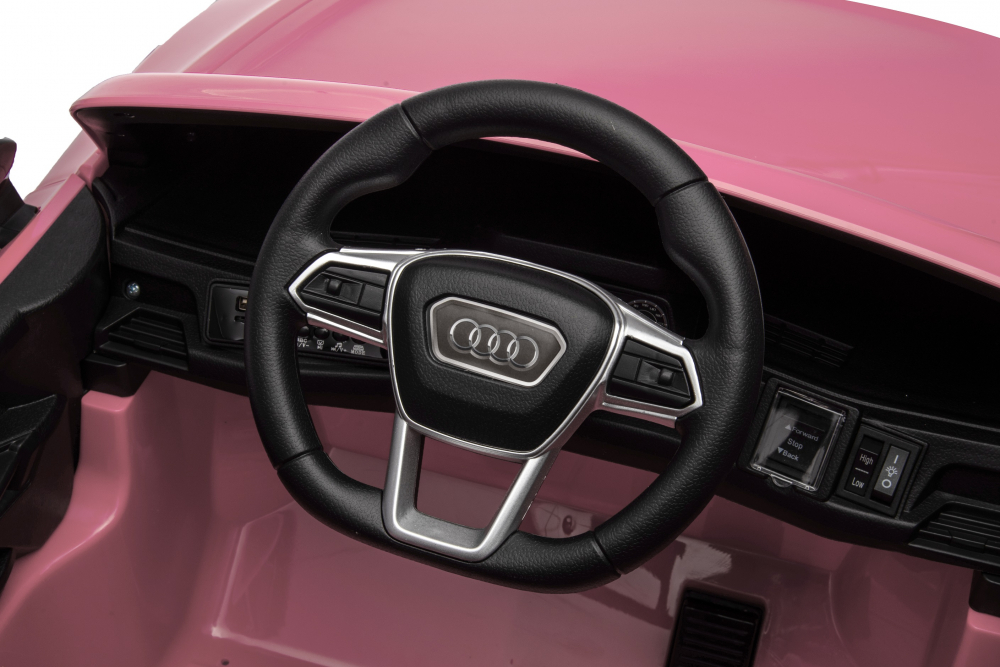 Masinuta electrica pentru copii Audi E-tron GT Pink 70W cu licenta, Oglinzi retrovizoare, Roti din spuma Eva,Lumini LED,Centura de siguranta,Sistem troller pentru tractare,Mufa MP3,slot USB,Card microSD,Bluetooth - 1