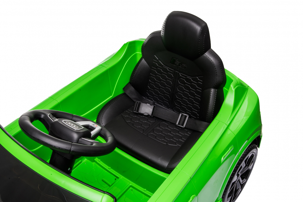 Masinuta electrica pentru copii Audi RS Q8 Green 70W cu echipare Premium,Acumulator 12V7Ah detasabil,Scaun piele,Roti din cauciuc EVA,Oglinzi retrovizoare,Suspensii,Lumini LED,Radio Mp3 player,USB,Sarcina maxima 25 kg - 4