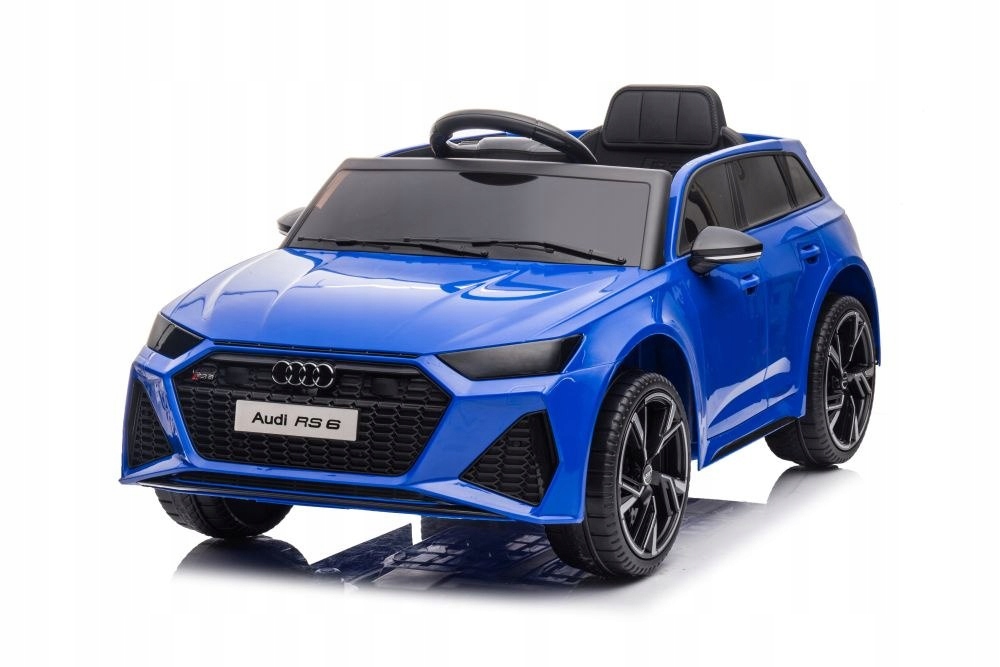 Masinuta electrica pentru copii Audi RS6 BRD-2118 Blue, cu telecomanda 2.4G, 2 motoare 45W fiecare, baterie 12V si 4.5Ah, sistem audio integrat MP3, USB si Bluetooth, faruri si stopuri luminoase, 102 x 43 x 60 cm - 1