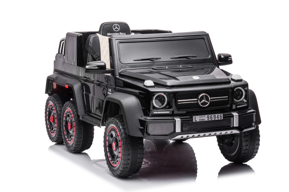 Masinuta electrica pentru copii Mercedes Benz G63 6x6 Black, cu telecomanda 2.4G, motor 6 x 45W, baterie 12V10Ah, cu faruri, roti din EVA, sistem audio integrat USB si MP3 AUX, dimensiune 120 x 68 x 61 cm - 6