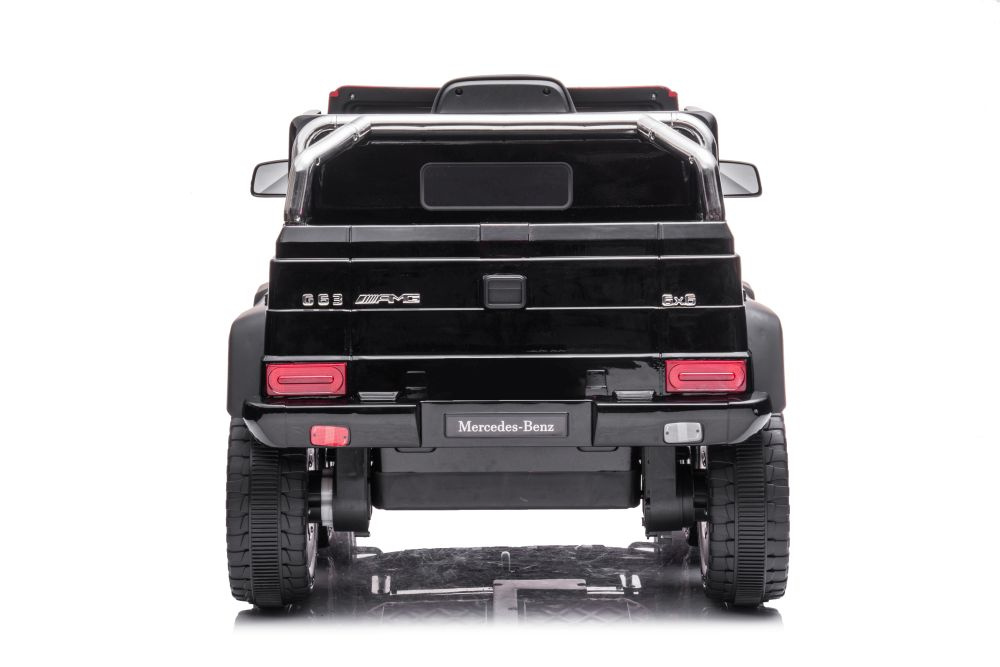Masinuta electrica pentru copii Mercedes Benz G63 6x6 Black, cu telecomanda 2.4G, motor 6 x 45W, baterie 12V10Ah, cu faruri, roti din EVA, sistem audio integrat USB si MP3 AUX, dimensiune 120 x 68 x 61 cm - 4