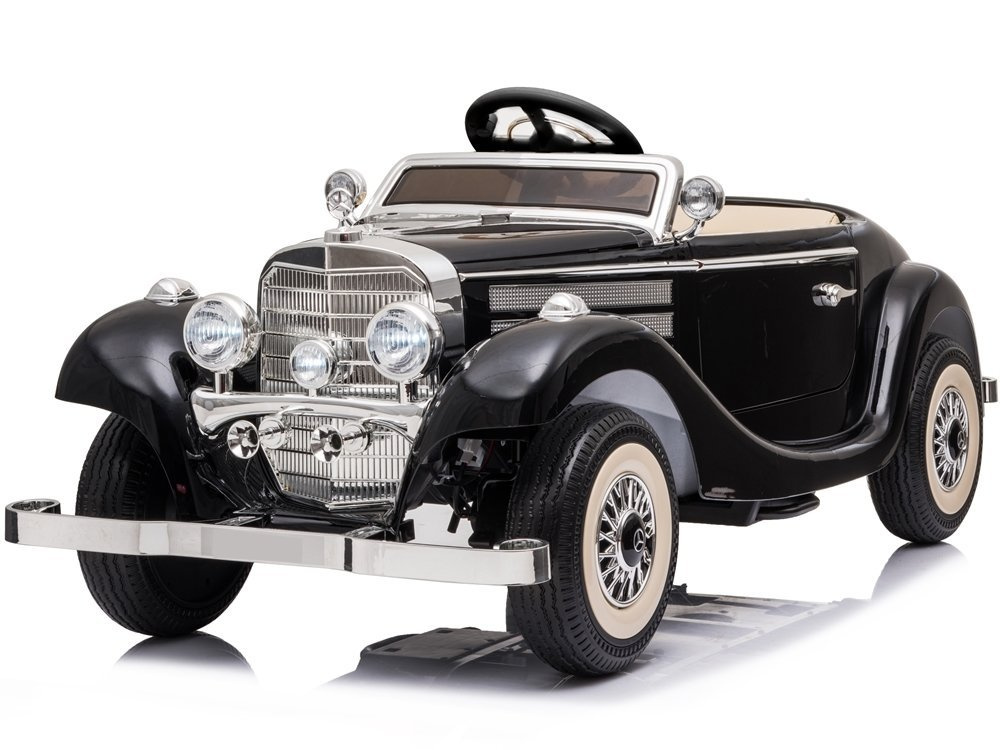 Masinuta electrica pentru copii Retro Mercedes-Benz 540K, cu 4 motoare 45W, baterie de 12V10Ah, caroserie coupe, lumini LED, portbagaj cu deschidere, pornire lenta, player muzical cu slot card de memorie, porturi USB si MP3 - 2