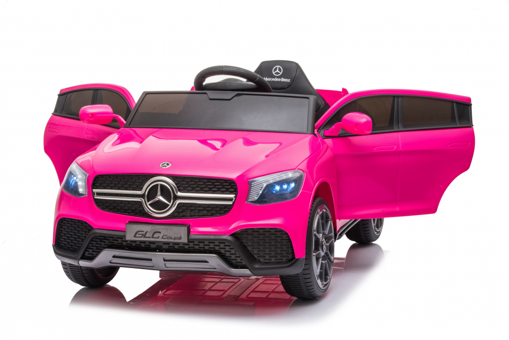 Masinuta electrica pentru copii Mercedes-Benz GLC Coupe Pink 78w cu telecomanda 2.4G,Roti EVA,Scaun piele,Centura de siguranta,Usi cu deschidere,Sistem troller,3 Viteze,Lumini LED,Muzica,Mufa MP3, USB,Indicator baterie - 6