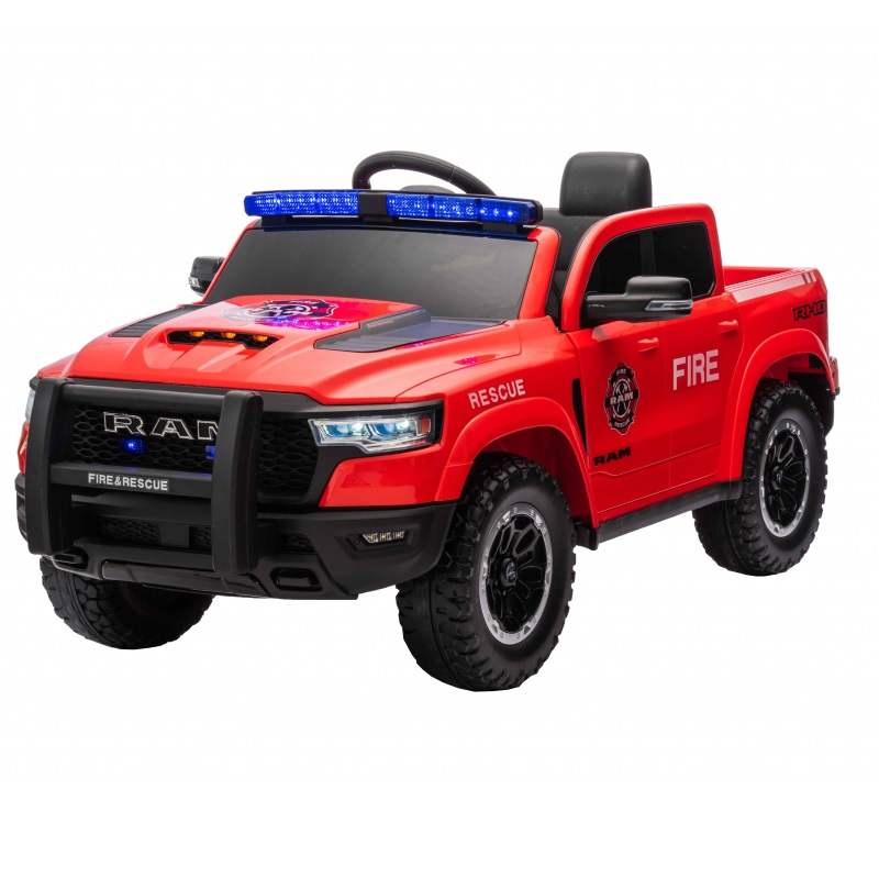 Masinuta electrica pentru copii Nichiduta Fire Rescue Super Truck 4x4,licenta RAM,Roti EVA,4 motoare x 38w, Megafon,Usi cu deschidere,Acumulator 12V7Ah, Telecomanda 2,4G,Suspensii,Lumini LED, Mufa USB,MP3