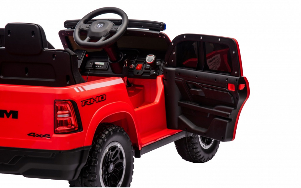 Masinuta electrica pentru copii Nichiduta Fire Rescue Super Truck 4x4,licenta RAM,Roti EVA,4 motoare x 38w, Megafon,Usi cu deschidere,Acumulator 12V7Ah, Telecomanda 2,4G,Suspensii,Lumini LED, Mufa USB,MP3,Indicator baterie - 2