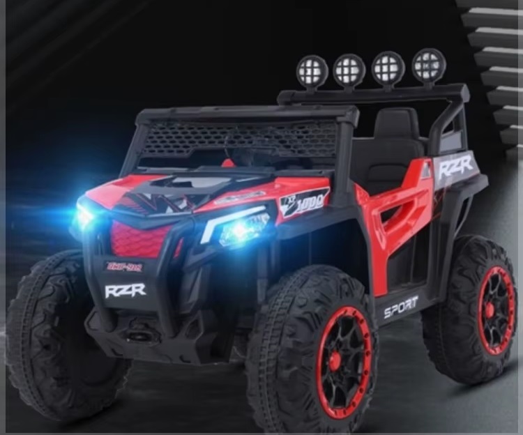 Masinuta electrica pentru copii Nichiduta Sport RZR Red 12V, Telecomanda 2.4G, Roti rezistente cu suspensii,2 motoarex38W, Acumulator 12V7Ah, Functie leganare, Bullbar cu lumini LED, USB,MP3,Bluetooth, Centura de siguranta - 1
