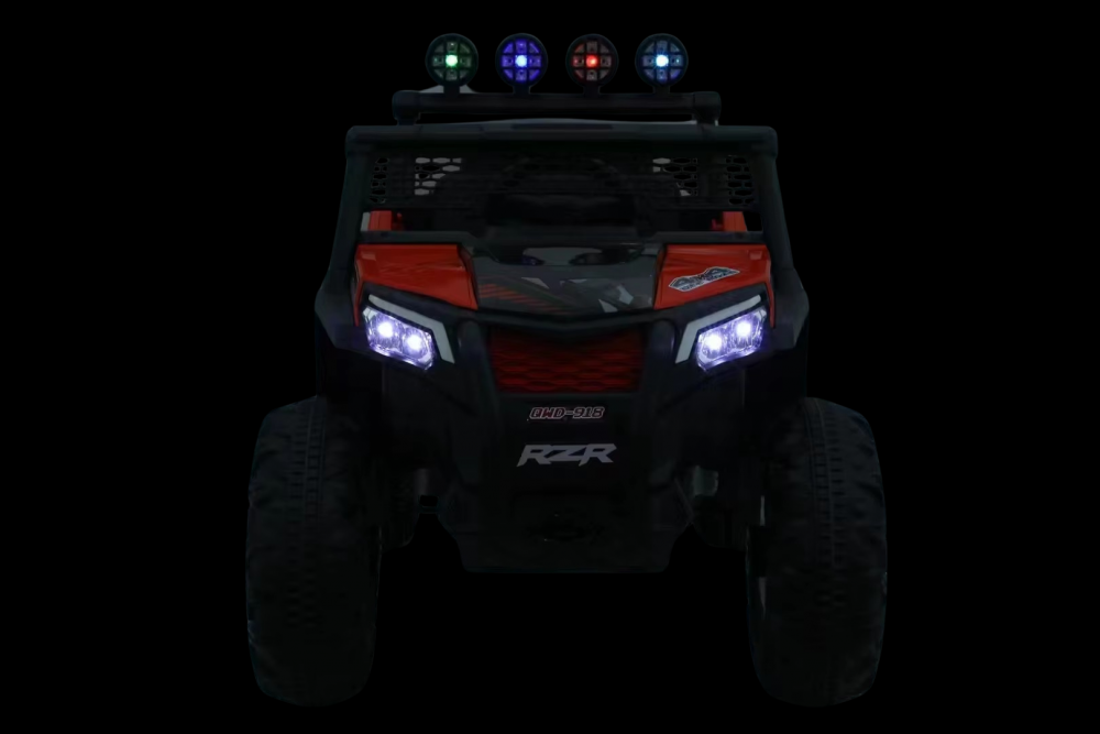 Masinuta electrica pentru copii Nichiduta Sport RZR Red 12V, Telecomanda 2.4G, Roti rezistente cu suspensii,2 motoarex38W, Acumulator 12V7Ah, Functie leganare, Bullbar cu lumini LED, USB,MP3,Bluetooth, Centura de siguranta - 3