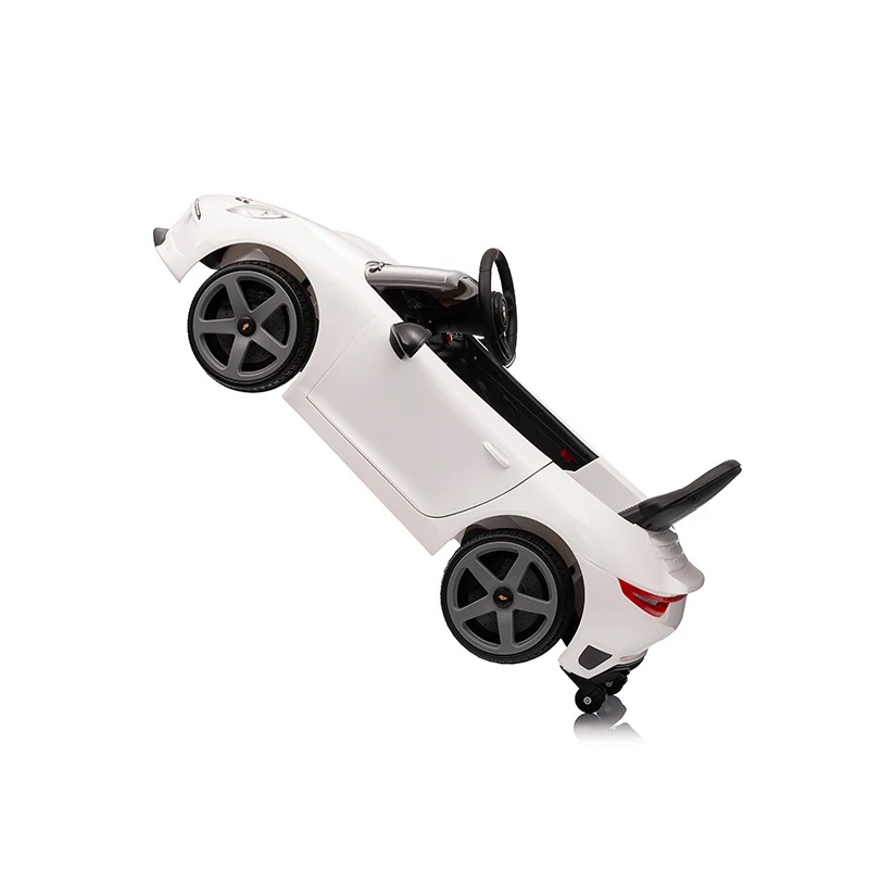Masinuta electrica pentru copii Porsche RUF GT White cu licenta ,Telecomanda parinti 2,4G,2 motoare x 45w,Acumulator 12V4.5Ah,Roti EVA,Scaun din piele,2 Viteze,Sistem troller,MP3,USB,Bluetooth,Usi cu deschidere,Suspensii - 2