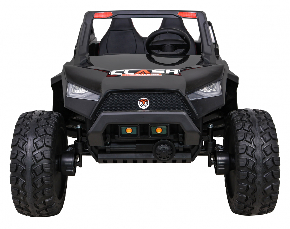 Masinuta electrica pentru copii Buggy Clash 4x4 Black, 4 motoare de 45W, 2 baterii de 12V7Ah, Telecomanda 2,4 GHz, roti EVA cu suspensii, sistem audio complet MP3, USB, Bluetooth, Radio FM