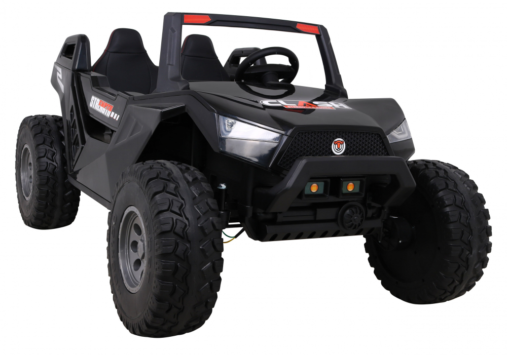 Masinuta electrica pentru copii Buggy Clash 4x4 Black, 4 motoare de 45W, 2 baterii de 12V7Ah, Telecomanda 2,4 GHz, roti EVA cu suspensii, sistem audio complet MP3, USB, Bluetooth, Radio FM - 2