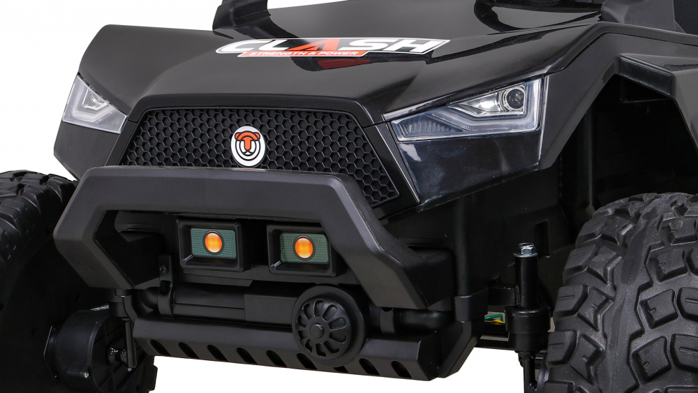 Masinuta electrica pentru copii Buggy Clash 4x4 Black, 4 motoare de 45W, 2 baterii de 12V7Ah, Telecomanda 2,4 GHz, roti EVA cu suspensii, sistem audio complet MP3, USB, Bluetooth, Radio FM - 6