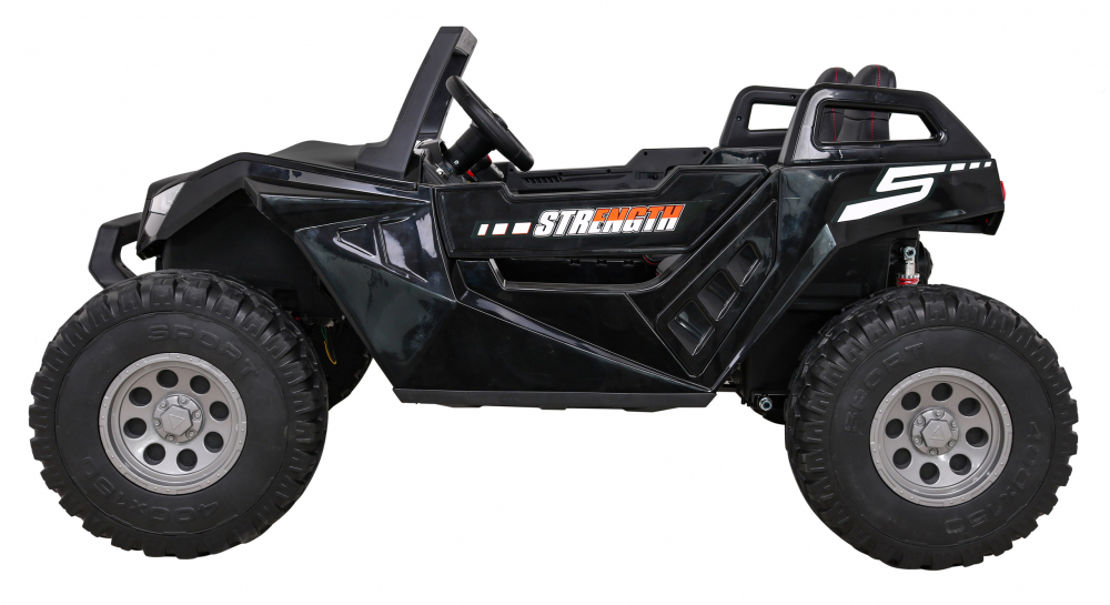 Masinuta electrica pentru copii Buggy Clash 4x4 Black, 4 motoare de 45W, 2 baterii de 12V7Ah, Telecomanda 2,4 GHz, roti EVA cu suspensii, sistem audio complet MP3, USB, Bluetooth, Radio FM - 7