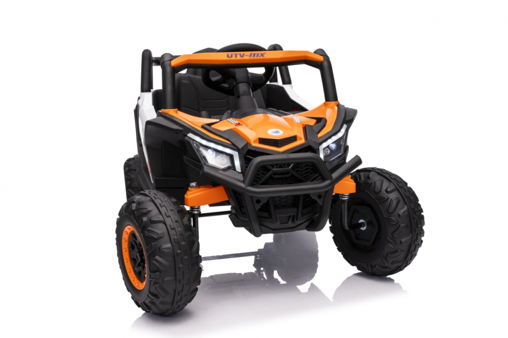 Masinuta electrica pentru copii Buggy Madman UTV-MX White, 4 motoare 35W, baterie 12V10Ah, telecomanda 2.4 GHz, roti spuma EVA 24x10 cm, sarcina maxima 30 kg, scaun piele ecologica, deschidere usi, MP3, USB, Bluetooth - 1