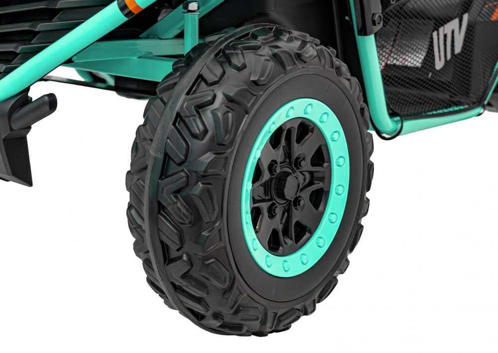 UTV electric pentru 2 copii Faster 4x4, cu 2 motoare 150W, baterie 24V10Ah, telecomanda 2.4 GHz, roti din spuma EVA, suspensii, pornire la buton, lumini LED frontale, cu MP3, USB, Radio, Bluetooth, pana la 59 kg - 3