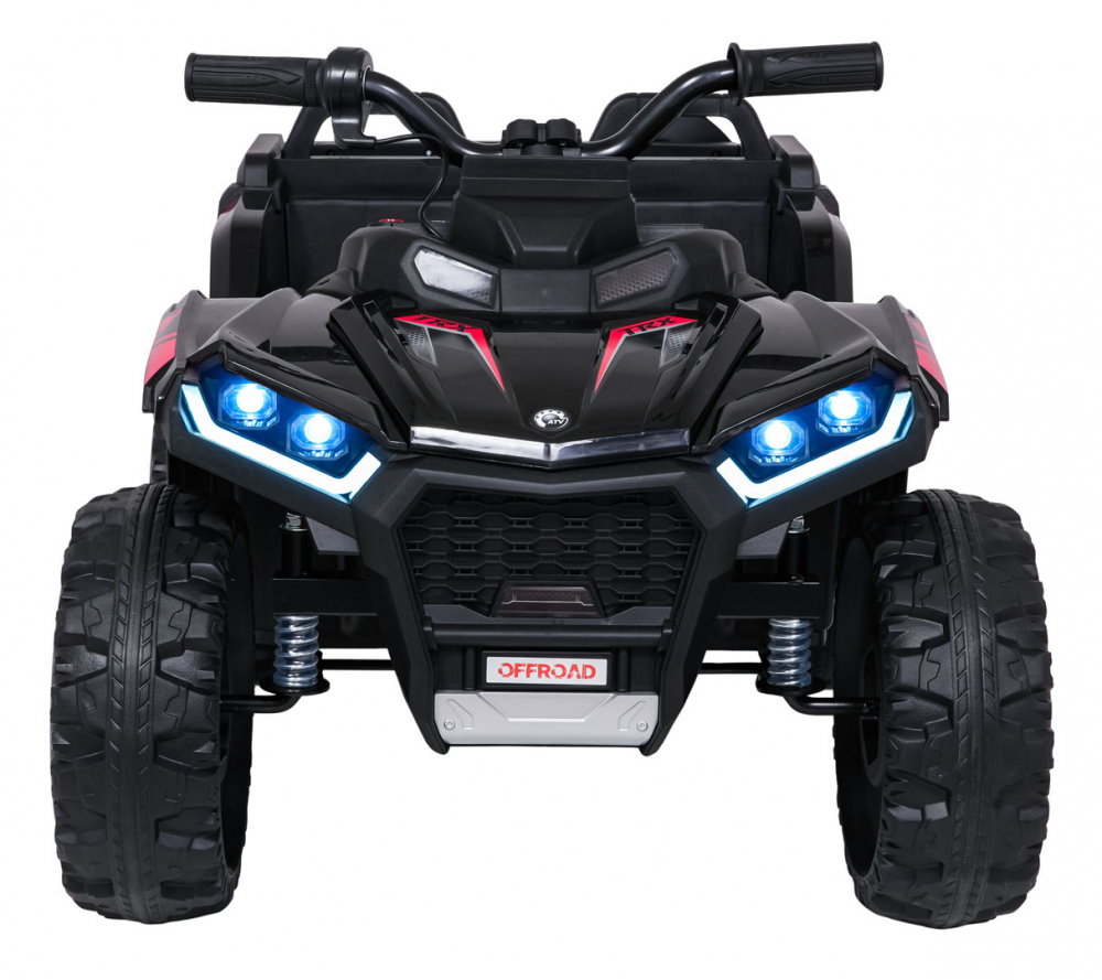 ATV electric pentru copii Quad Sport TX ATV, cu Portbagaj, 4 motoare de 35W, 2 baterii de 12V7Ah, telecomanda 2.4 GHz, suspensii, pornire lenta, panou audio dotat cu MP3, Bluetooth, USB, Lumini LED frontale