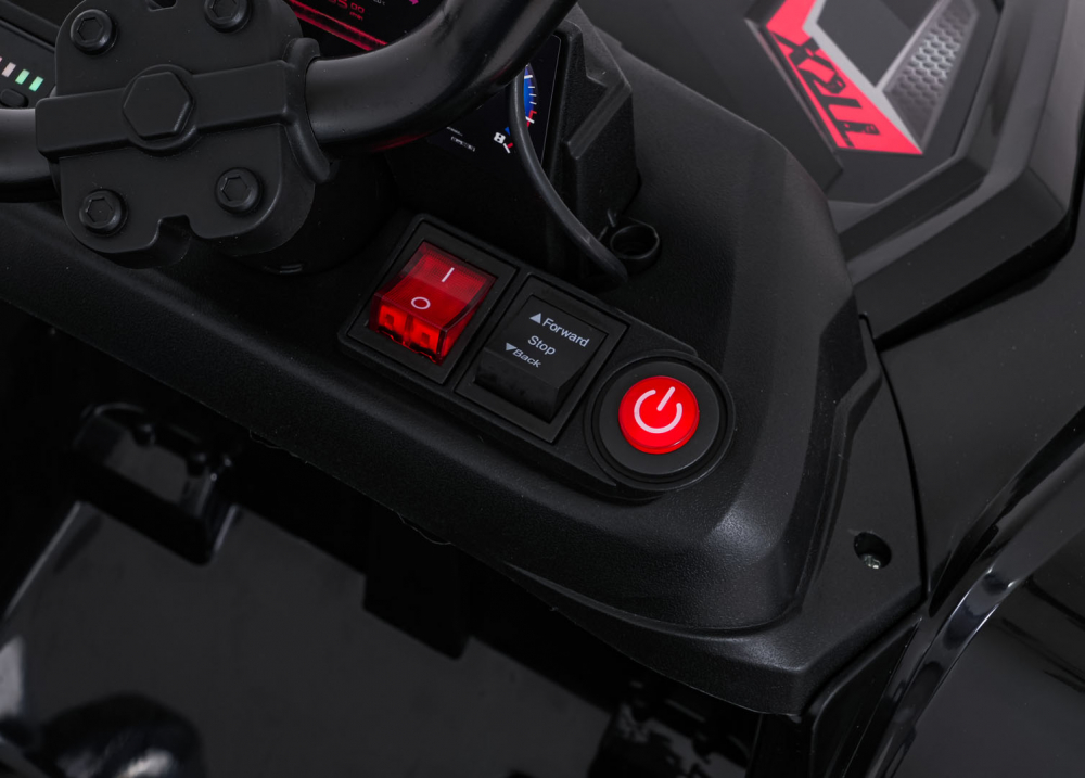 ATV electric pentru copii Quad Sport TX ATV, cu Portbagaj, 4 motoare de 35W, 2 baterii de 12V7Ah, telecomanda 2.4 GHz, suspensii, pornire lenta, panou audio dotat cu MP3, Bluetooth, USB, Lumini LED frontale - 3