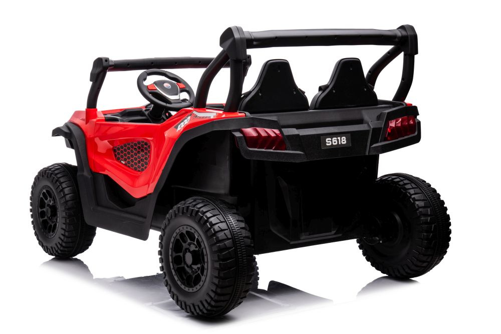 Masinuta electrica pentru copii 4x4 S618 Red, cu telecomanda 2.4G, 4 motoare de 45W fiecare, baterie de 24V7Ah, viteza maxima 2.5-7kmh, echipata cu Radio FM, port USB, Bluetooth - 3