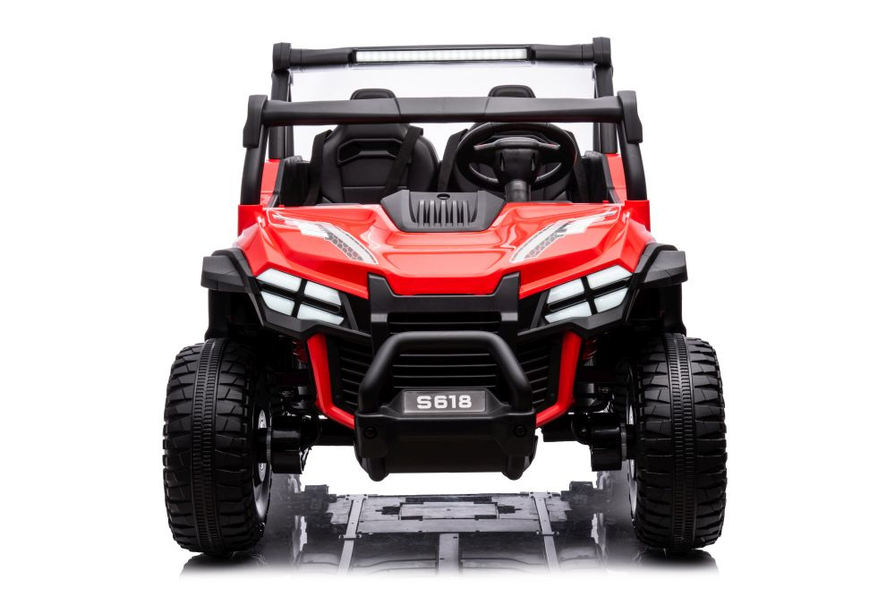 Masinuta electrica pentru copii 4x4 S618 Red, cu telecomanda 2.4G, 4 motoare de 45W fiecare, baterie de 24V7Ah, viteza maxima 2.5-7kmh, echipata cu Radio FM, port USB, Bluetooth - 6