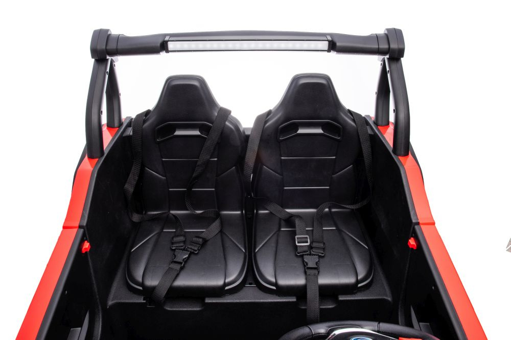 Masinuta electrica pentru copii 4x4 S618 Red, cu telecomanda 2.4G, 4 motoare de 45W fiecare, baterie de 24V7Ah, viteza maxima 2.5-7kmh, echipata cu Radio FM, port USB, Bluetooth - 7