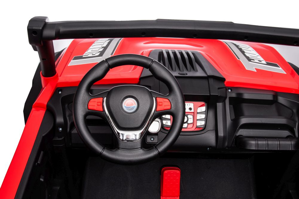 Masinuta electrica pentru copii 4x4 S618 Red, cu telecomanda 2.4G, 4 motoare de 45W fiecare, baterie de 24V7Ah, viteza maxima 2.5-7kmh, echipata cu Radio FM, port USB, Bluetooth - 9