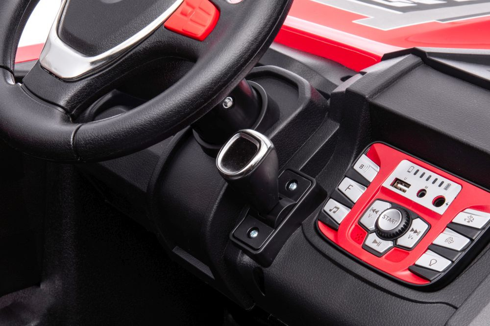 Masinuta electrica pentru copii 4x4 S618 Red, cu telecomanda 2.4G, 4 motoare de 45W fiecare, baterie de 24V7Ah, viteza maxima 2.5-7kmh, echipata cu Radio FM, port USB, Bluetooth - 10
