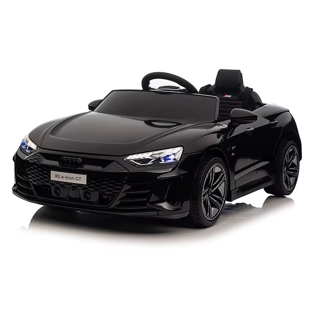 Masinuta electrica pentru copii cu licenta Audi RS E-Tron GT Black,Telecomanda ,Roti EVA, Acumulator 12V 4,5Ah,Incarcator inclus,Centura de siguranta,Lumini LED,Functie Slow Start,Afisaj cu indicator baterie,Usi cu deschidere - 1