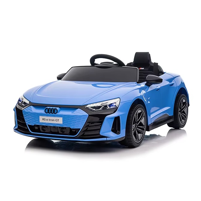 Masinuta electrica pentru copii cu licenta Audi RS E-Tron GT Blue,Telecomanda ,Roti EVA, Acumulator 12V 4,5Ah,Incarcator inclus,Centura de siguranta,Lumini LED,Functie Slow Start,Afisaj cu indicator baterie,Usi cu deschidere - 1