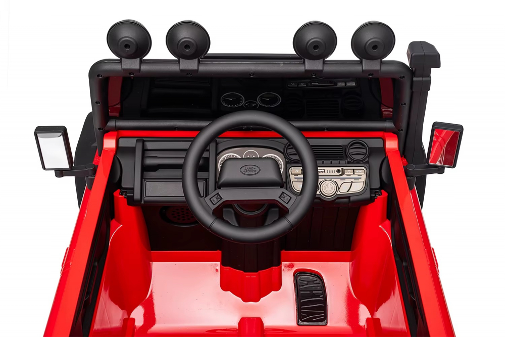 Masinuta electrica pentru copii cu licenta Land Rover Defender 110SVX Concept cu telecomanda 2.4G,model 4x4,Scaun din piele,Acumulator 12V7Ah,4 motoarex39w,Centura de siguranta,Slow Srtart,Afisaj baterie