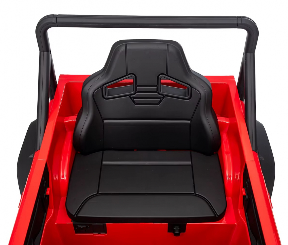 Masinuta electrica pentru copii cu licenta Land Rover Defender 110SVX Concept cu telecomanda 2.4G, model 4x4, Scaun din piele, Acumulator 12V7Ah, 4 motoarex39w, Centura de siguranta, Slow Start, Afisaj baterie - 2