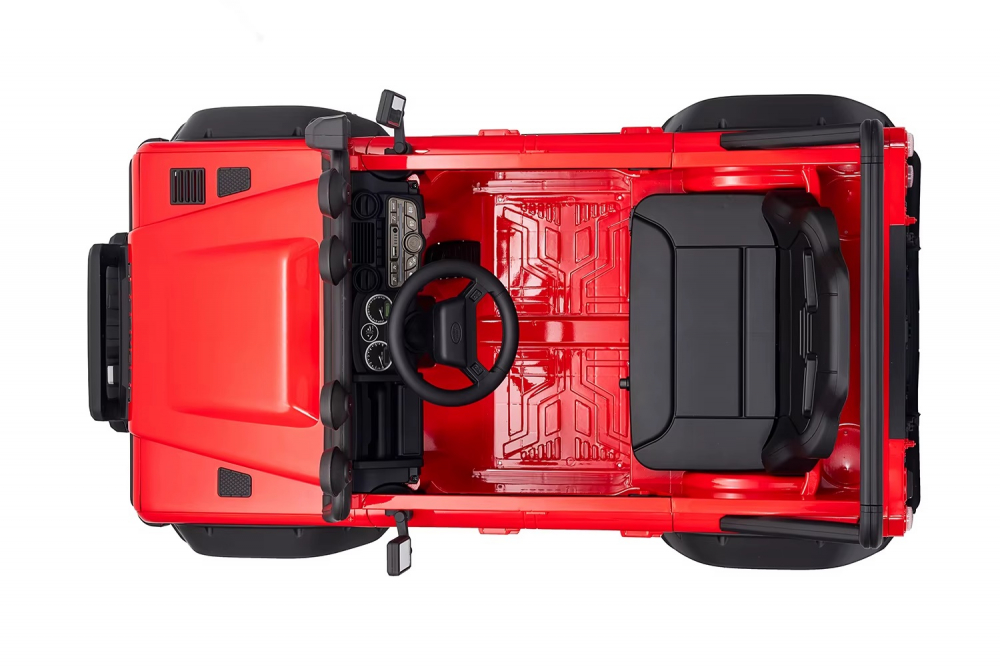 Masinuta electrica pentru copii cu licenta Land Rover Defender 110SVX Concept cu telecomanda 2.4G, model 4x4, Scaun din piele, Acumulator 12V7Ah, 4 motoarex39w, Centura de siguranta, Slow Start, Afisaj baterie - 3