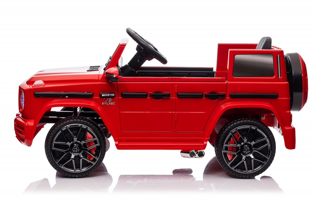 Masinuta electrica pentru copii cu licenta Mercedes Benz AMG G63 Red cu telecomanda 2.4G,2 motoarex35w,Roti EVA,Scaun din piele,Deschidere usi,Lumini LED,Sistem troller,Suspensii,Volan cu functii,Pornire la buton - 3