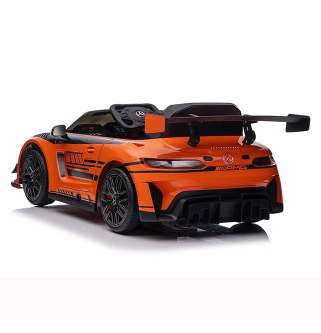 Masinuta electrica pentru copii cu licenta Mercedes Benz AMG Orange cu echipare Premium,Telecomanda 2,4G,Roti EVA,Scaun din piele,2motoare x 39w,Usi cu deschidere,Bluetooth,Indicator baterie,Eleron - 2