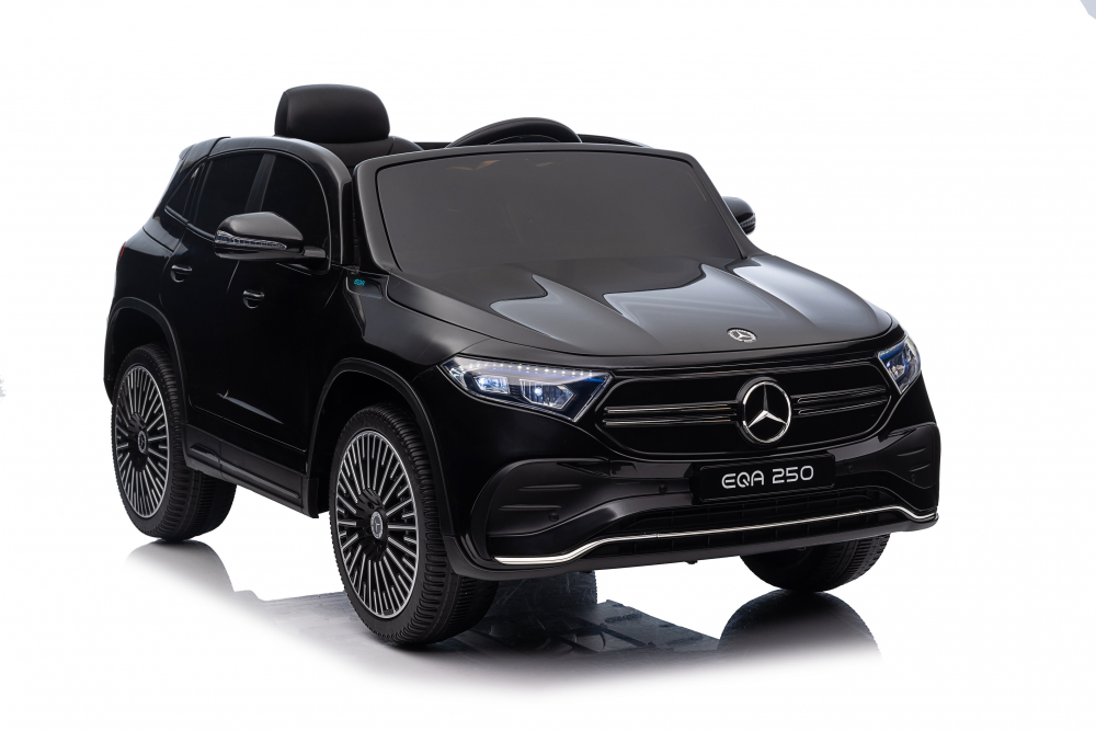 Masinuta electrica pentru copii cu licenta Mercedes Benz EQA 4x4 Black,Echipare Premium,Telecomanda 2,4G,Roti EVA,Scaun din piele,4 motoare,Faruri si stopuri cu LED,Deschidere usi,Acumulator detasabil 12V,Suspensii,Bluetooth - 1