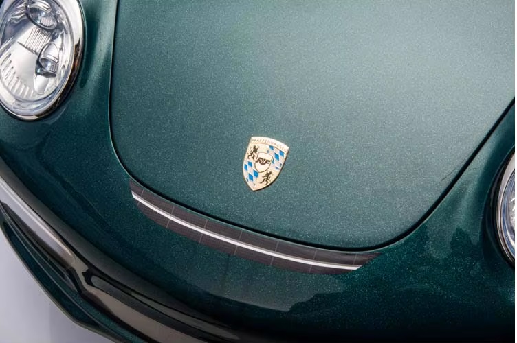 Masinuta electrica pentru copii cu licenta Porsche RUF CTR3 Dark Green,Roti EVA,Scaun din piele,2 motoare x 39w,Oglinzi retrovizoare,Lumini LED,Muzica - 2