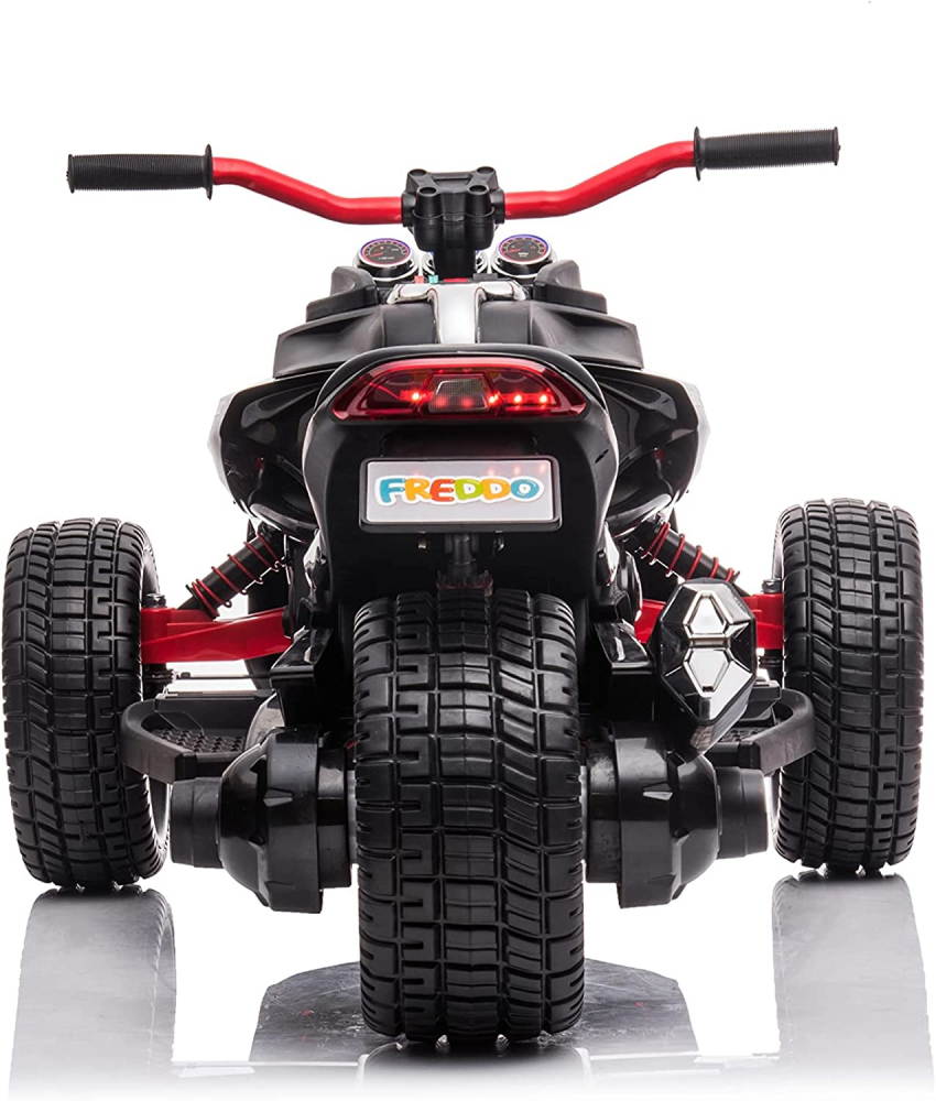 Motocicleta electrica pentru copii Nichiduta Spider Black cu roti EVA,Acumulator 12V, Lumini LED, Pornire la buton,Sezut ergonomic, Manere antiderapante, Display cu afisaj baterie, Greutate admisa 30 kg - 3