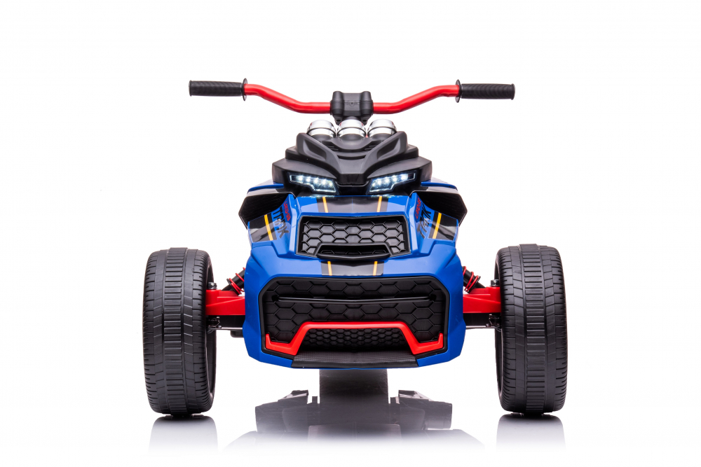 Motocicleta electrica pentru copii Nichiduta Spider Blue cu roti EVA,Acumulator 12V, Lumini LED, Pornire la buton,Sezut ergonomic, Manere antiderapante, Display cu afisaj baterie, Greutate admisa 30 kg - 1 | YEO