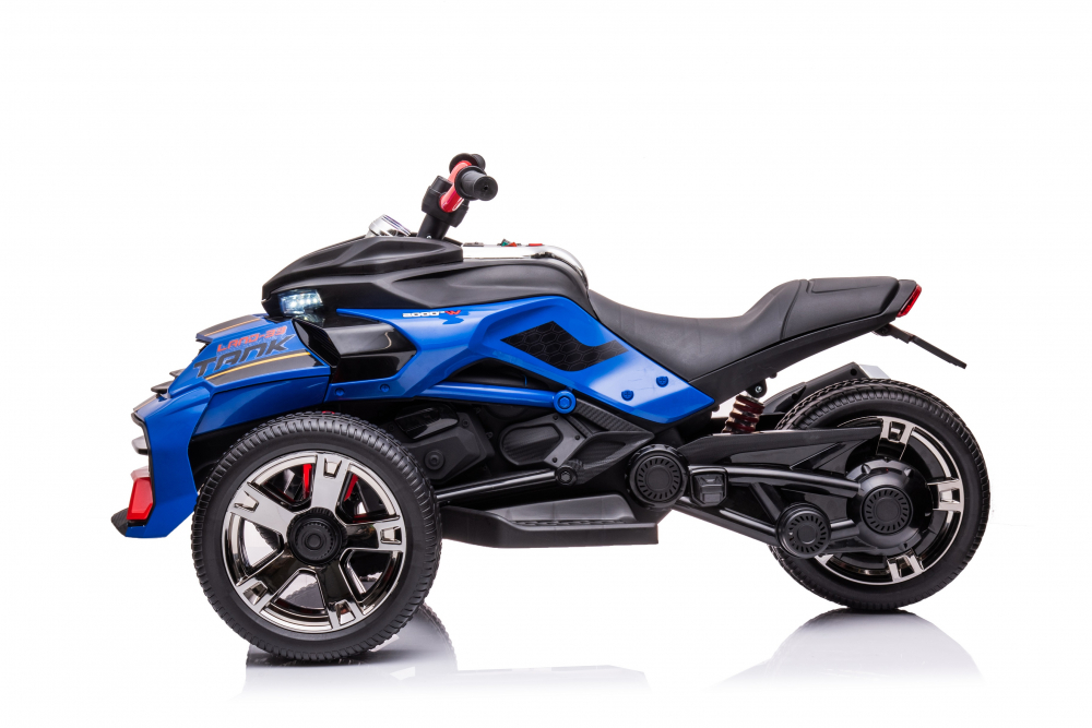 Motocicleta electrica pentru copii Nichiduta Spider Blue cu roti EVA,Acumulator 12V, Lumini LED, Pornire la buton,Sezut ergonomic, Manere antiderapante, Display cu afisaj baterie, Greutate admisa 30 kg - 2