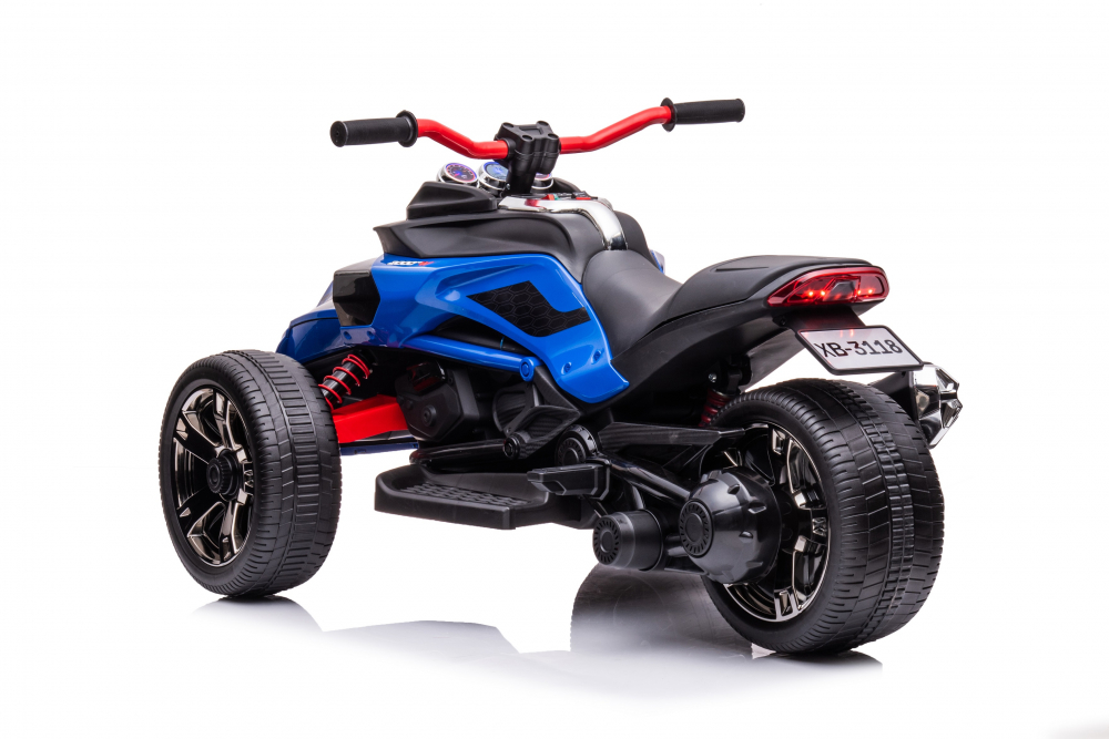 Motocicleta electrica pentru copii Nichiduta Spider Blue cu roti EVA,Acumulator 12V, Lumini LED, Pornire la buton,Sezut ergonomic, Manere antiderapante, Display cu afisaj baterie, Greutate admisa 30 kg - 3