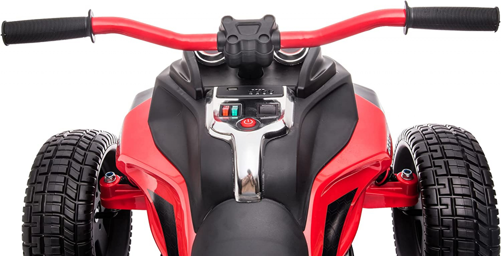 Motocicleta electrica pentru copii Nichiduta Spider Red cu roti EVA,Acumulator 12V, Lumini LED, Pornire la buton,Sezut ergonomic, Manere antiderapante, Display cu afisaj baterie, Greutate admisa 30 kg - 3