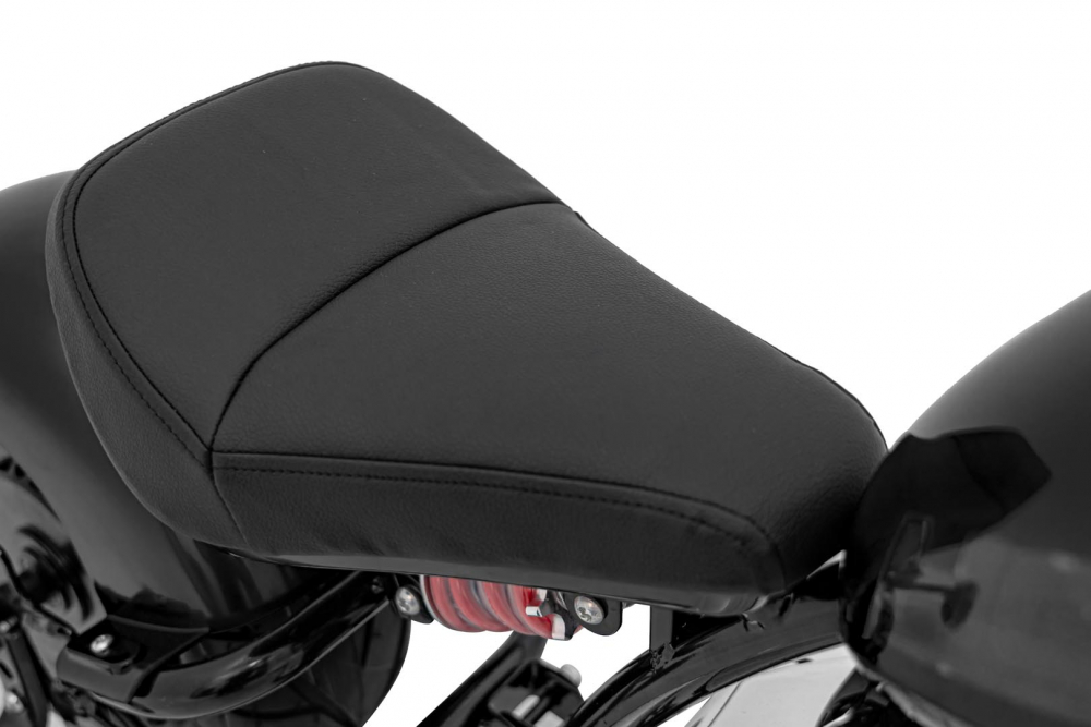 Motocicleta electrica pentru copii Chopper Warrior Black, motor de 350W, cu doua baterii de 18V9Ah, pornire prin buton, cu rotile gonflabile, panou audio integrat cu MP3, USB, lumini LED, sarcina maxima 80 kg - 5