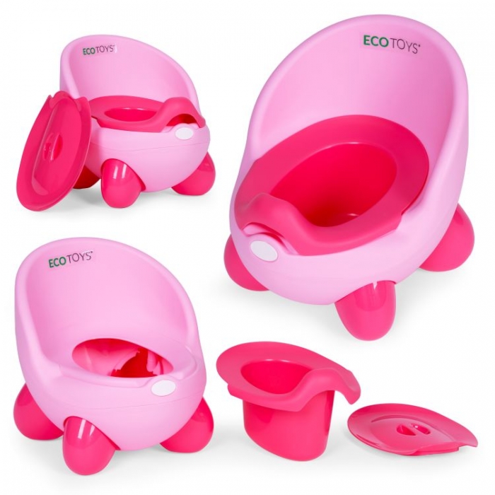Olita pentru copii, insertie detasabila, picioare antiderapante Ecotoys PP112 Roz
