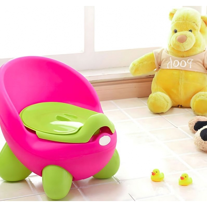 Olita pentru copii, insertie detasabila, picioare antiderapante Ecotoys PP112 Roz-Verde - 1 | YEO