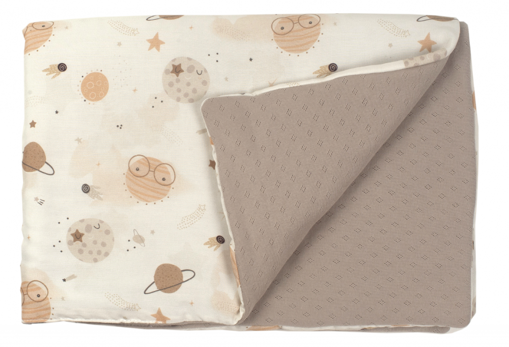 Paturica pentru copii Nature Bambus by Amy cu doua fete 100x70cm + Cadou Rucsacel Padure - 3