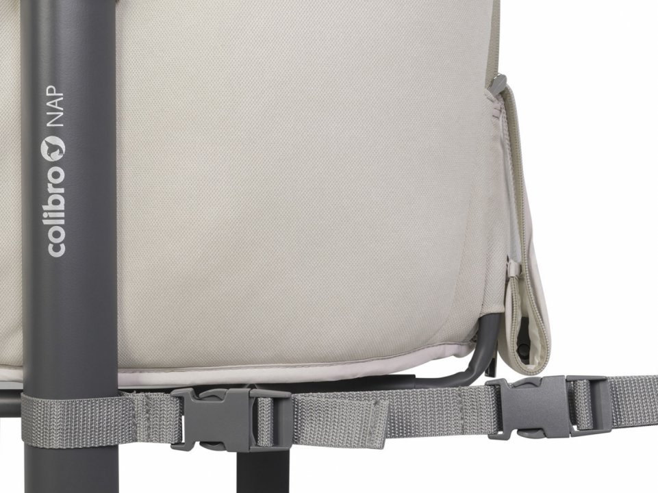 Patut Co-Sleeper 2 in 1 pentru copii Colibro Nap Bassinet, cu saltea inclusa, inaltime reglabila pe 9 nivele si unghi de inclinare de 30 de grade, dimensiuni 90 x 58 cm, Taupe - 3