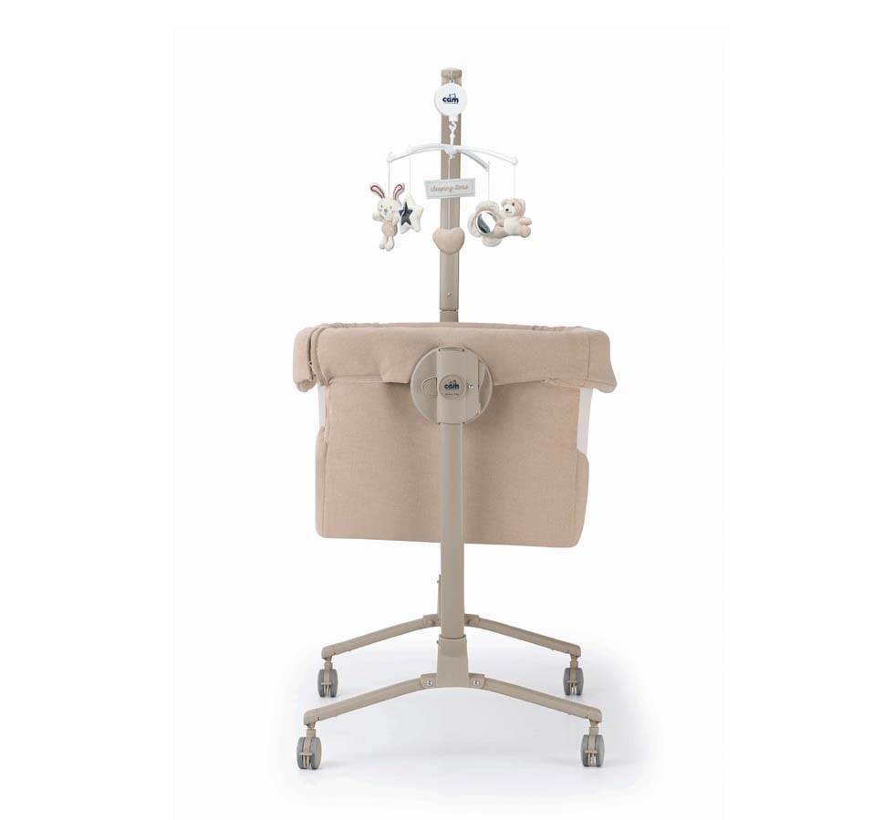 Patut cu leganare Cullami Beige Gold, co-sleeper 2 in 1 cu laterala culisanta, setare unghiulara, roti, reglabil in 8 pozitii pe inaltime - 1