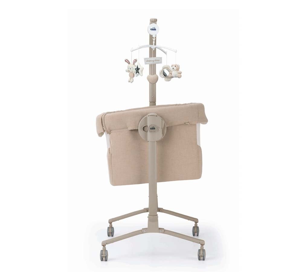 Patut cu leganare Cullami Beige Gold, co-sleeper 2 in 1 cu laterala culisanta, setare unghiulara, roti, reglabil in 8 pozitii pe inaltime - 3