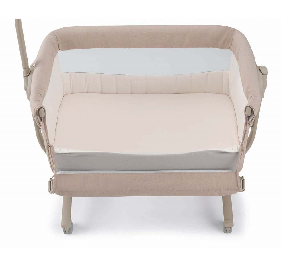 Patut cu leganare Cullami Bej, co-sleeper 2 in 1 cu laterala culisanta, setare unghiulara, roti, reglabil in 8 pozitii pe inaltime - 2