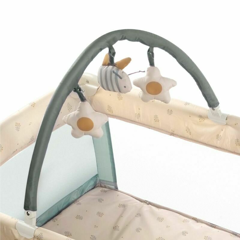 Patut pliabil Jane Duo Level Botanic cu roti, arcada cu jucarii, geanta de transport, doua nivele - 1