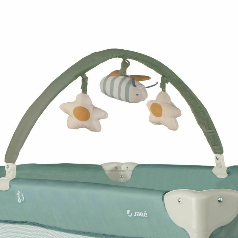 Patut pliabil Jane One Level Botanic cu roti, arcada cu jucarii, geanta de transport, un nivel - 4